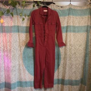 EUC Madewell coveralls jumpsuit burgundy